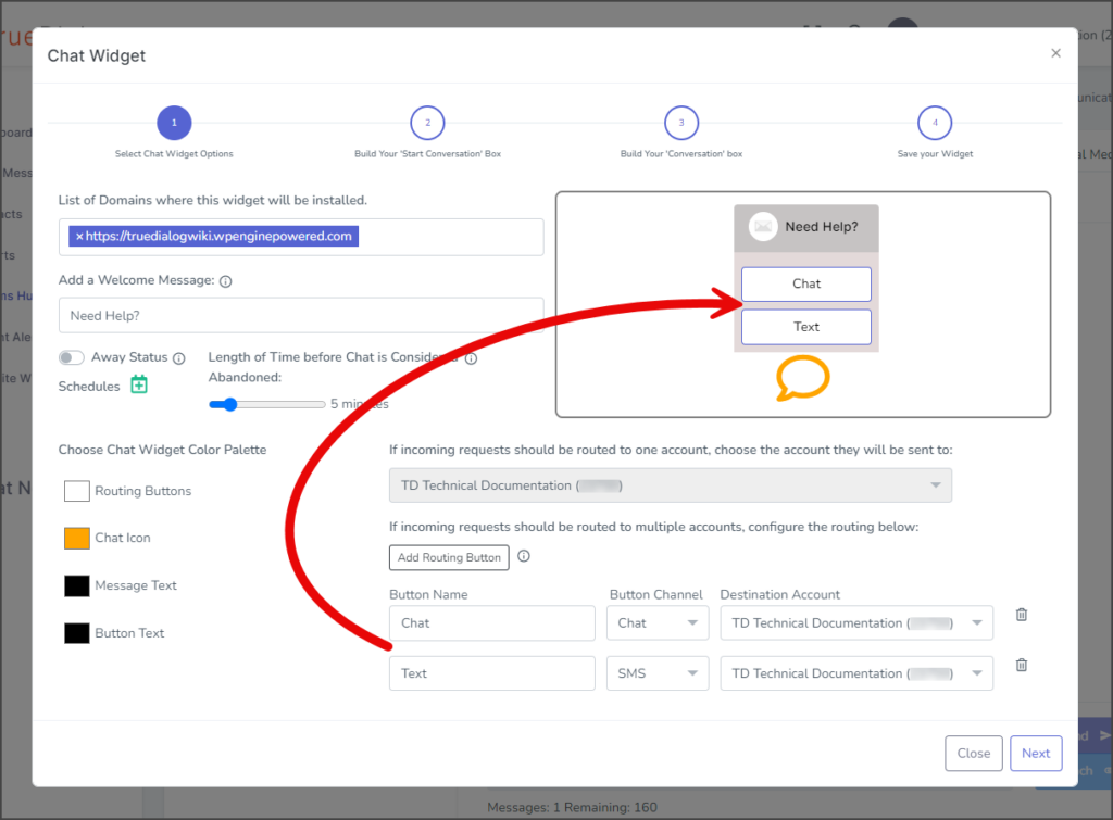 Preview Routing Buttons