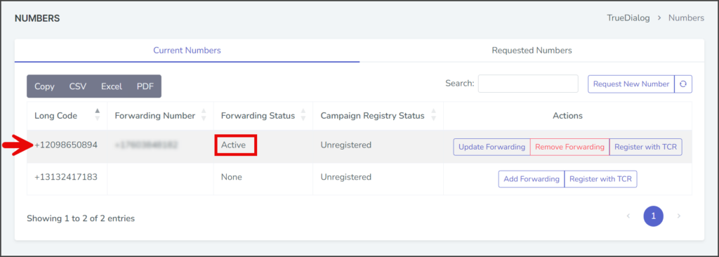 Verify Forwarding is Active