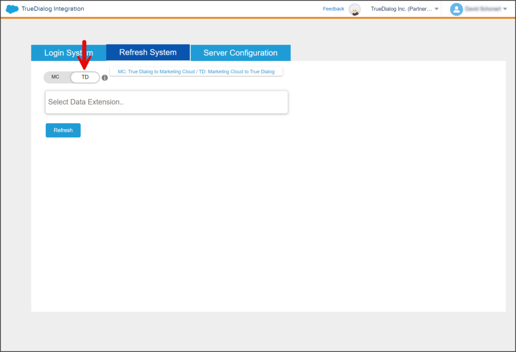 Set Toggle to TD
