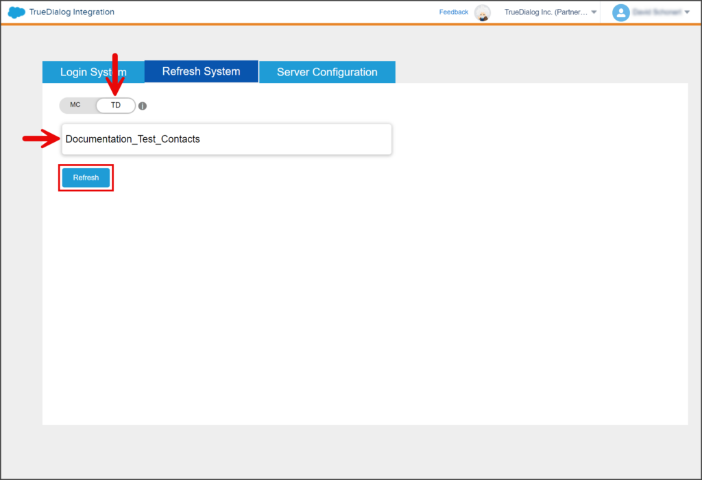 Set TD and Select Data Extension