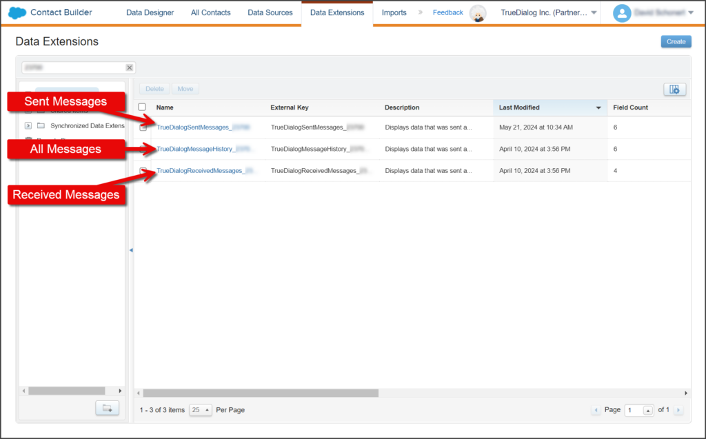 TrueDialog Message Logs