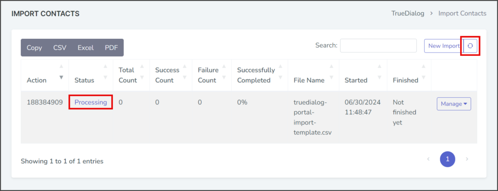 Import Processing