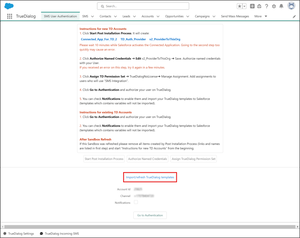 Click Import Templates