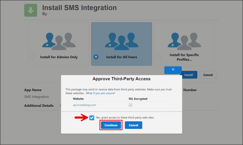 Click Grant Access