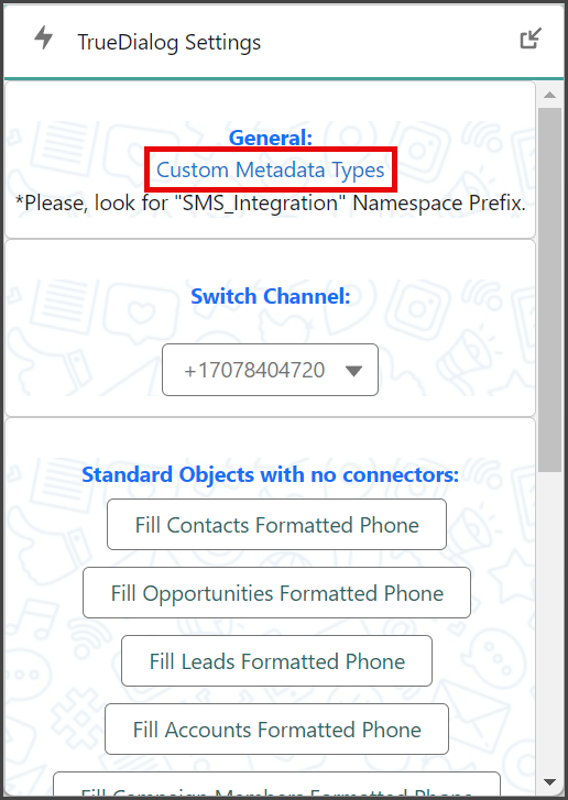 Click Custom Metadata Types