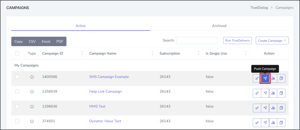 Click Push Campaign