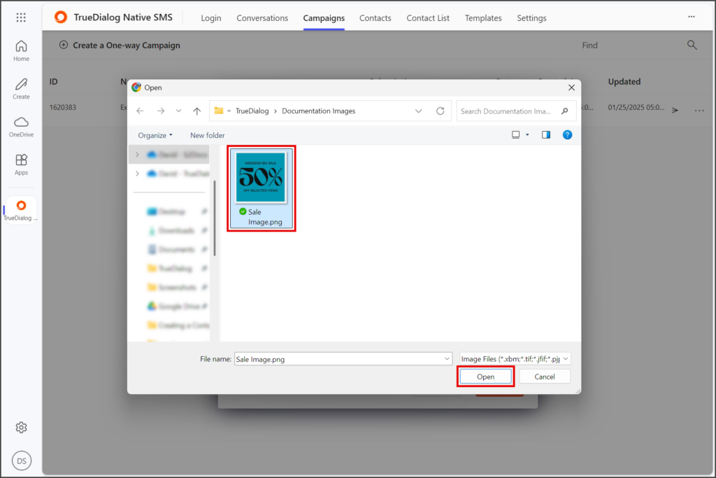 Select File and Click Open