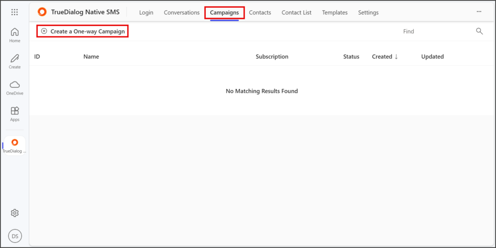 Select Campaigns Tab
