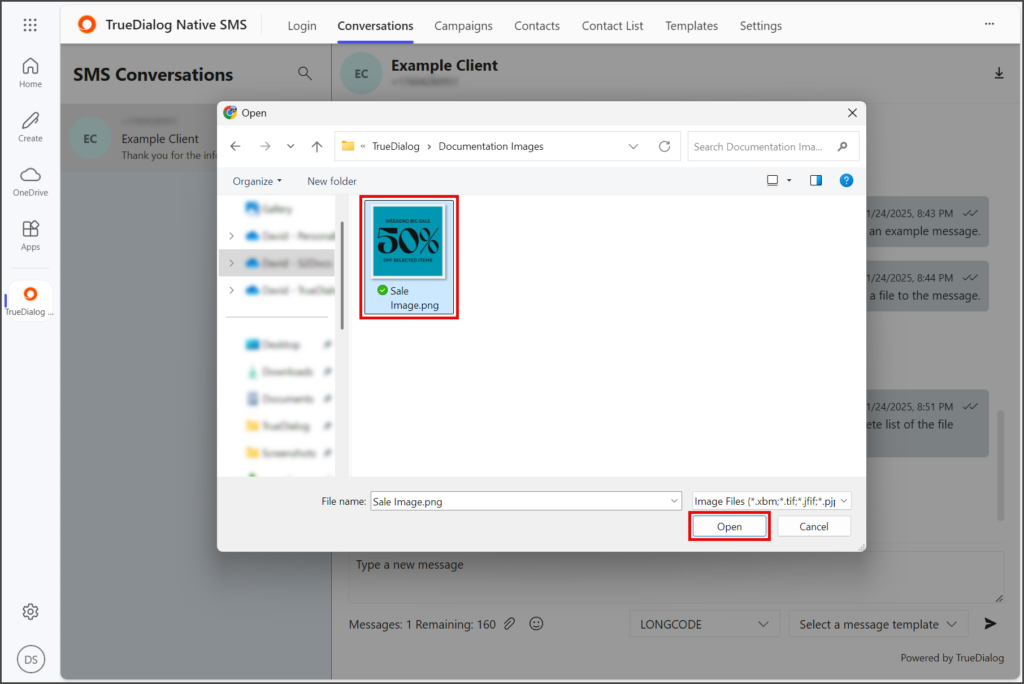Select File and Click Open