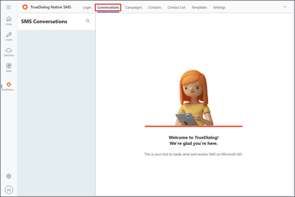 Select Conversations Tab