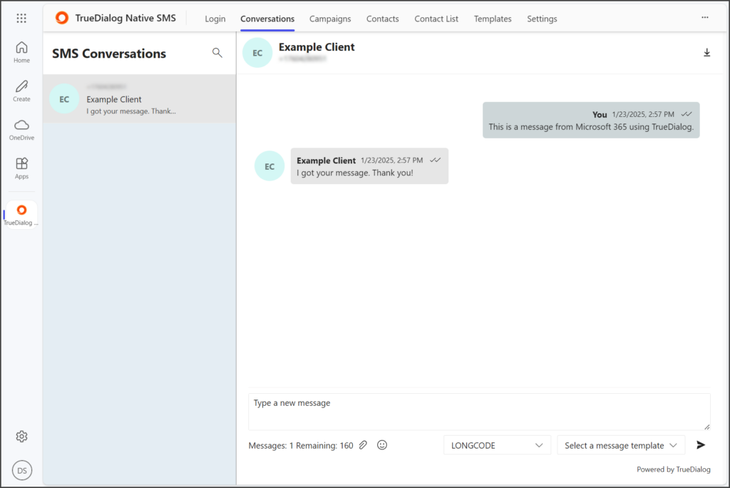 Example Conversation