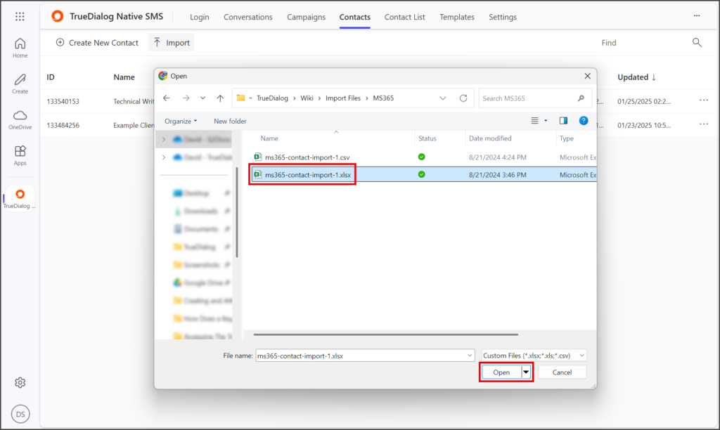 Select Import File