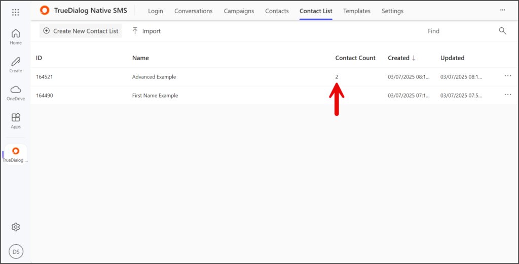 Contact Count