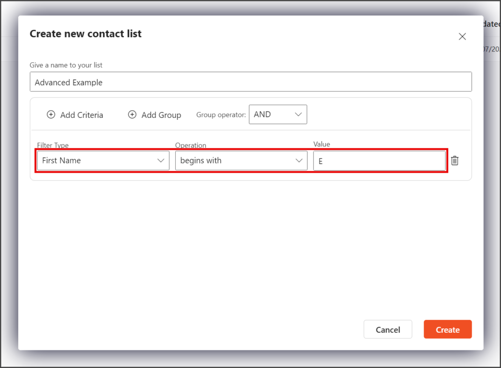 Enter Criteria Values