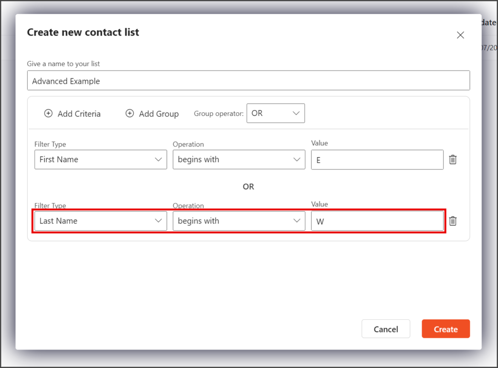 Enter Criteria Values
