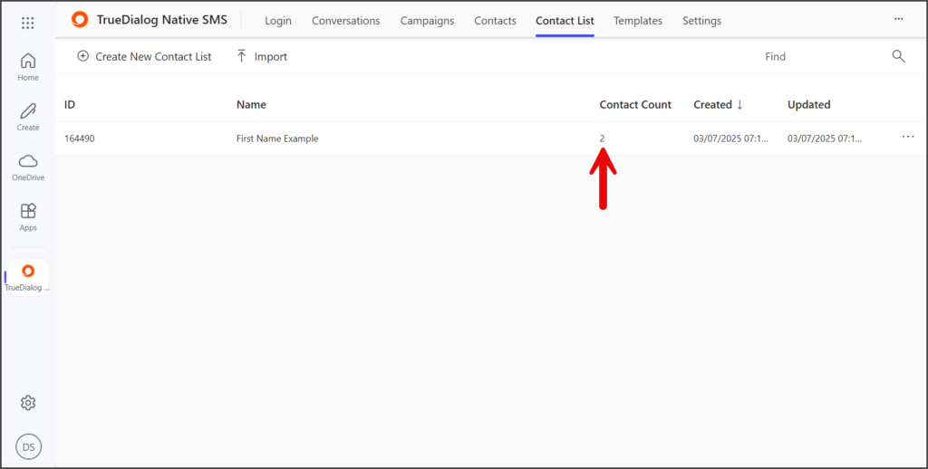 Contact Count