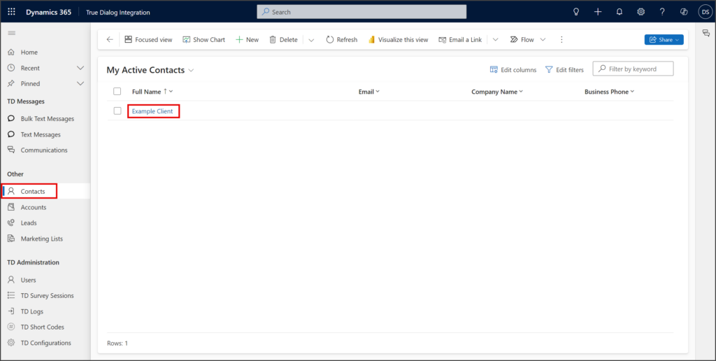 Select a Contact
