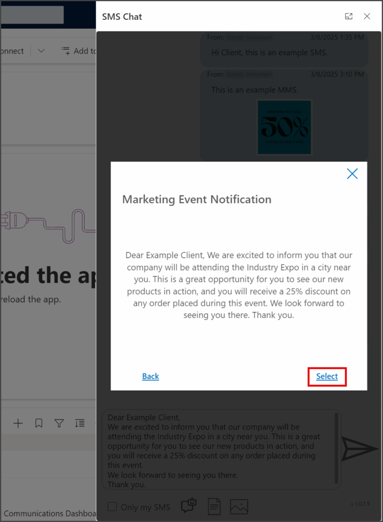 Click Select