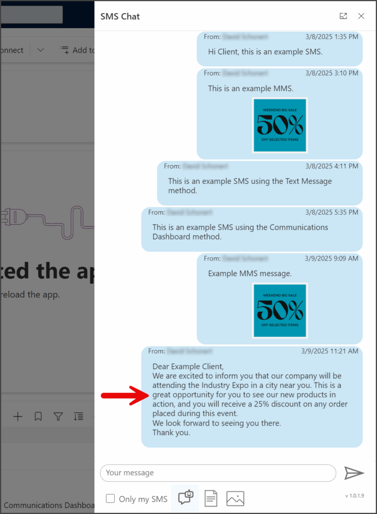 Sent Message