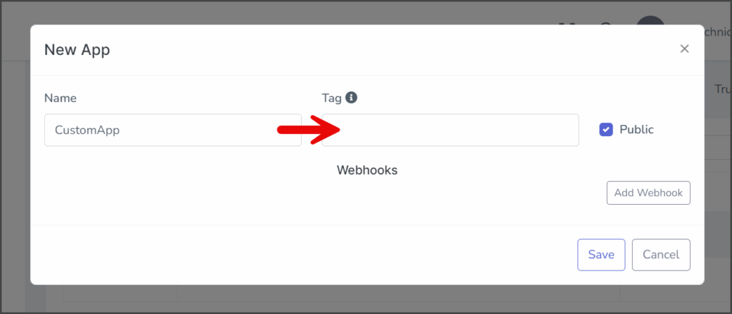 Enter App Tag