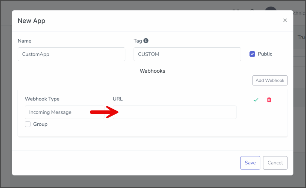 Enter Webhook URL