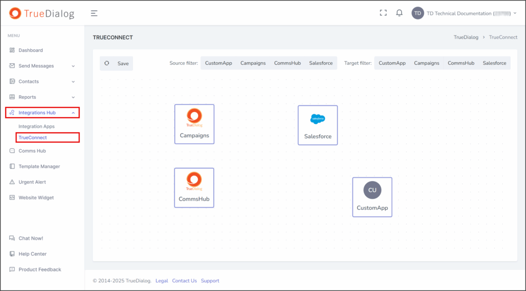 Navigate to TrueConnect Chart