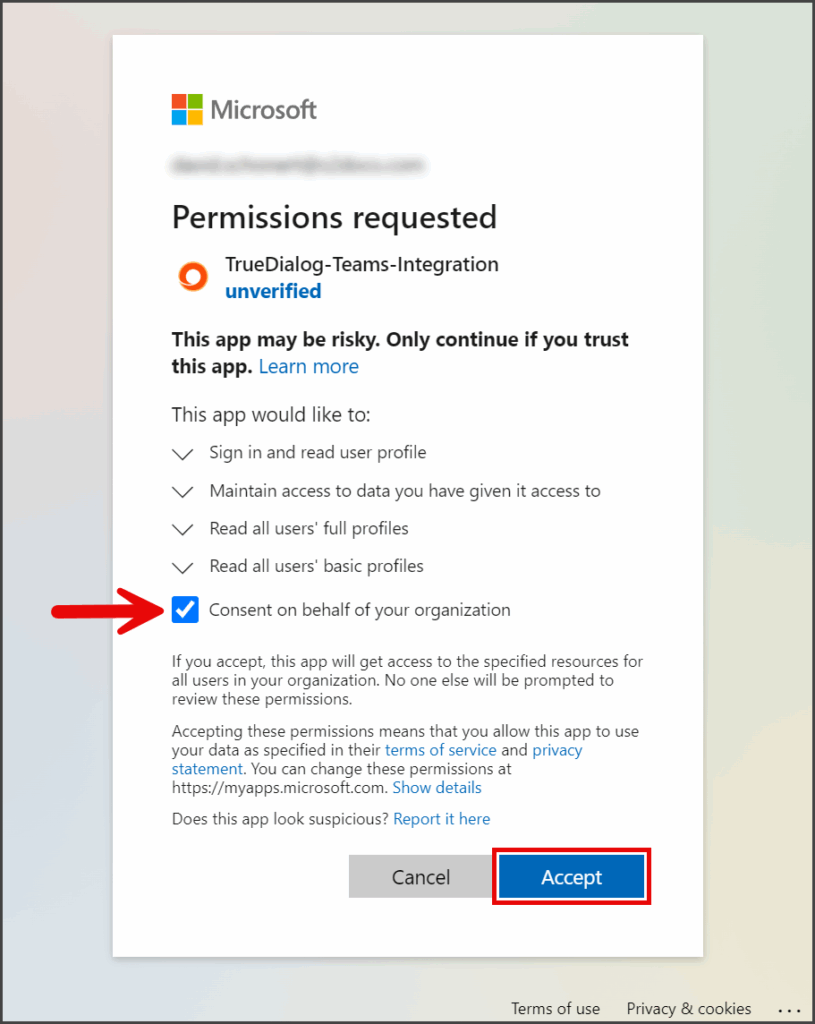Accept Permissions